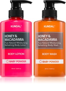 KUNDAL Honey & Macadamia Baby Powder комплект за тяло
