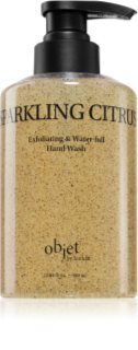 KUNDAL Objet Exfoliating & Waterfull Hand Wash Flüssigseife zur Handpflege mit Peeling-Wirkung mit Duft Sparkling Citrus 380 ml