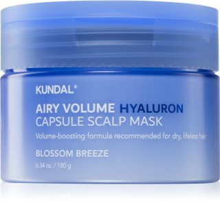 KUNDAL Airy Volume Hyaluron Capsule Scalp Mask priemonė galvos odai plaukų apimčiai didinti 180 g