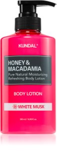 KUNDAL Honey & Macadamia White Musk поживне молочко для тіла зі зволожуючим ефектом 500 мл
