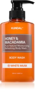 KUNDAL Honey & Macadamia White Musk Silkeagtig brusegel med fugtgivende virkning 500 ml