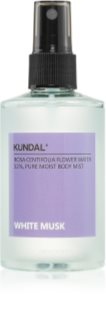 KUNDAL Pure Moist Body Mist White Musk Izsmidzināms līdzeklis ķermenim ar nomierinošu iedarbību 128 ml