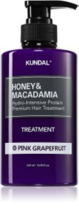 KUNDAL Honey & Macadamia Pink Grapefruit інтенсивний зволожуючий догляд для сухого або пошкодженого волосся 500 мл
