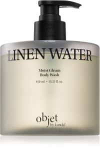 KUNDAL Objet Moist Gleam Body Wash parfémovaný sprchový gel pro intenzivní hydrataci s vůní Linen Water 450 ml