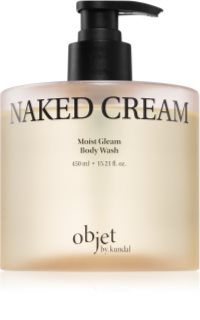 KUNDAL Objet Moist Gleam Body Wash parfémovaný sprchový gel pro intenzivní hydrataci s vůní Naked Cream 450 ml