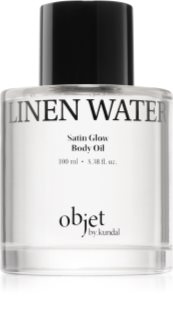 KUNDAL Objet Satin Glow Body Oil Verzorgende Body Olie voor Intensieve Hydratatie met geur Linen Water 100 ml