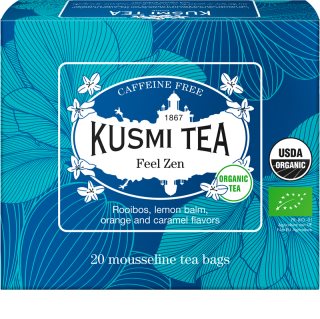 Kusmi Tea Feel Zen thé en sachet de qualité BIO 20 pcs