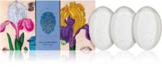 La Florentina Florentina Iris Hand Soap szilárdszappan-szett virág illattal 3x150 g
