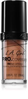L.A. Girl Cosmetics PRO. Coverage fond de teint liquide éclat teinte Warm Beige 28 ml