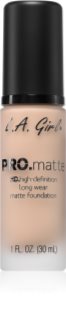 L.A. Girl Cosmetics PRO. Matte HD tartós alapozó matt hatással