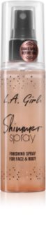 L.A. Girl Cosmetics Shimmer Spray Izsmidzināms grima fiksators sejai un ķermenim