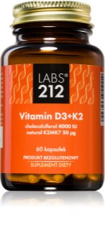 Labs212 Vitamin D3 + K2MK7 4000 IU kapsułki do wspomagania zdrowia kości i zębów 60 caps.