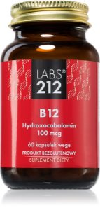 Labs212 B12 Hydroxocobalamin kapsułki na prawidłową czynność układu nerwowego 60 caps.
