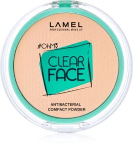 LAMEL OhMy Clear Face kompakt púder antibakteriális adalékkal árnyalat 402 Vanilla 6 g