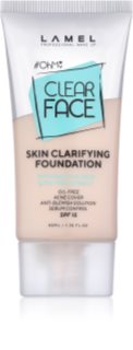 LAMEL OhMy Clear Face fond de teint haute couvrance pour les peaux à problèmes et grasses