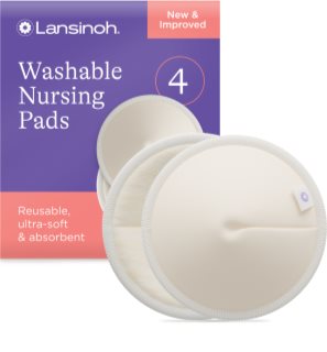Lansinoh Breastfeeding Washable Nursing Pads Textil-Stilleinlagen 4 St.