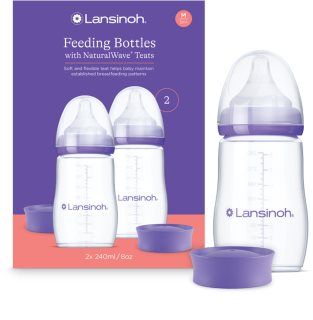Lansinoh NaturalWave baby bottle Medium 2x240 ml