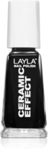 Layla Cosmetics Ceramic Effect лак за нокти цвят N.31 Pure Black 10 мл.