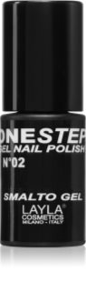 Layla Cosmetics One Step лак за нокти цвят N.2 100% Black 5 мл.