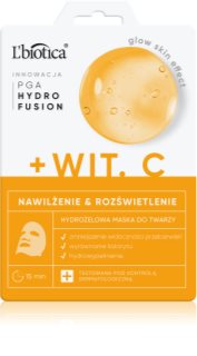 L’biotica PGA Hydro Fusion + Vitamin C intenzivna hidrogel maska za sjaj lica 1 kom