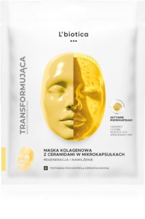L’biotica Transforming Collagen Mask with Ceramides in Microcapsules Kollageenimask näonaha taastamiseks ja toitmiseks 1 tk