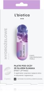 L’biotica Eye Patches Rejuvenating gladilna maska za predel okoli oči s polžjim ekstraktom 1 kos