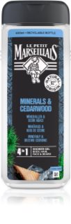 Le Petit Marseillais Minéraux & Bois de Cèdre gel de douche 4 en 1 pour homme 400 ml
