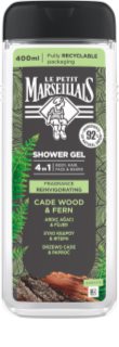 Le Petit Marseillais Bois de Cade & Fougère Gel douche 4 en 1 pour homme 400 ml