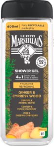 Le Petit Marseillais Gingembre & Bois de Cyprès Gel douche 4 en 1 pour homme 400 ml