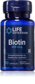Life Extension Biotin 600 mcg kapsułki na piękne włosy, skórę i paznokcie 100 caps.