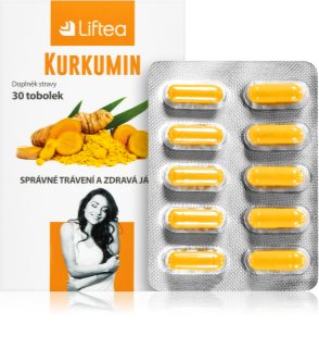 Liftea Kurkumin tobolky pro podporu trávení 30 cps