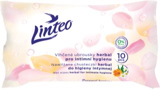 Linteo Personal hygiene υγρά μαντηλάκια για προσωπική υγεινή μίνι herbal 10 τμχ