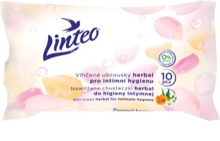 Linteo Personal hygiene wet wipes for intimate hygiene mini herbal 10 pc