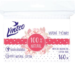 Linteo Natural Cotton Buds vanupuikot pussissa