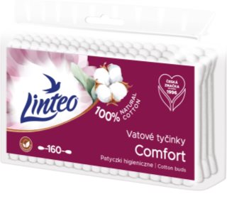 Linteo Natural Cotton Buds vatos krapštukai maišelyje