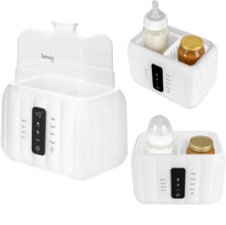 Lionelo Thermup Double White Bottle Warmer 6in1 multifunktionel opvarmer til sutteflasker 6-i-1 1 stk.