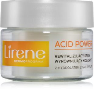 Lirene Acid Power creme revitalizante para unificar a cor do tom de pele 50 ml