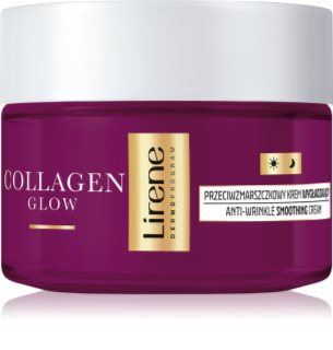 Lirene Collagen Glow 50+ creme de alisamento para reafirmar os contornos faciais 50 ml