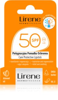 Lirene Care Protective Lipstick Kaitsev huulepalsam niisutava toimega SPF 50 4.6 g
