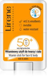 Lirene Vitamin Stick For Face&Body pielęgnacja miejscowa chroniąca przed słońcem do twarzy i ciała SPF 50 15 g