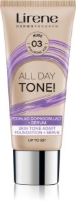 Lirene ALL DAY TONE! hydrating foundation for radiant-looking skin shade 03 Nude 30 ml