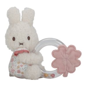 Little Dutch Miffy Fluffy Lucky Blossom Ring Rattle hrkálka 0 m+ Pink 1 ks