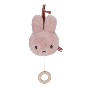 Little Dutch Music Box Miffy Fluffy Pink kontrastní závěsná hračka s melodií 1 ks