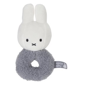 Little Dutch Plush Rattle Miffy Fluffy Blue chrastítko 1 ks