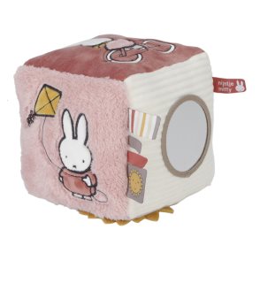 Little Dutch Soft Activity Cube Miffy Fluffy Pink aktivity hračka 1 ks