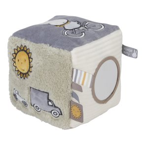 Little Dutch Soft Activity Cube Miffy Fluffy Green aktivity hračka 1 ks