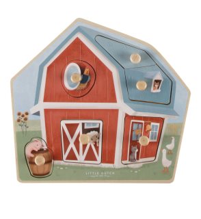 Little Dutch Little Farm Wooden Puzzle puzzle z dreva 12 m+ 1 ks