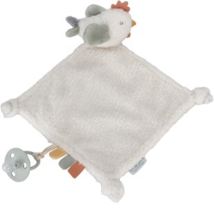 Little Dutch Little Farm Cuddle Cloth Chicken mazlicí dečka s klipem 1 ks
