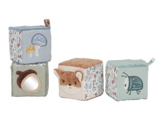 Little Dutch Forest Friends Soft Blocks plyšové kostky 0 m+ 4 ks