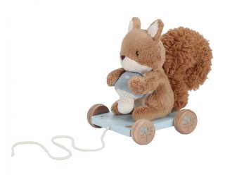 Little Dutch Forest Friends Pull Along Squirrel ťahacia hračka 18 m+ Blue 1 ks